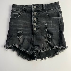 Windsor Ultra High Rise Denim Distressed Shorts